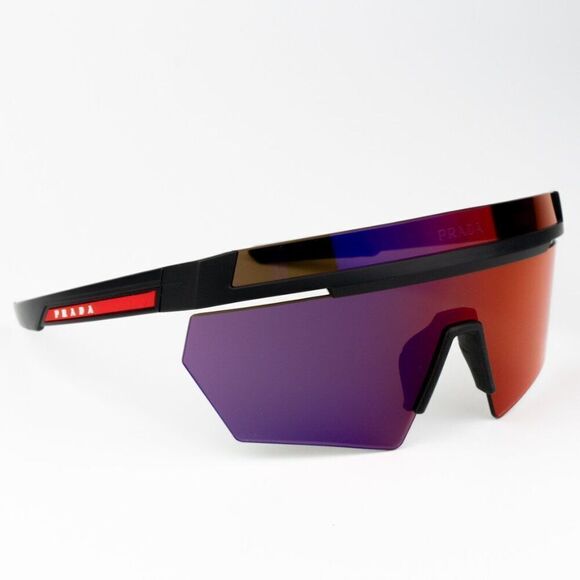 NEW Prada Linea Rossa PS01YS 1BO02U Matte Black Mirror Orange Unisex Sunglasses main image 5